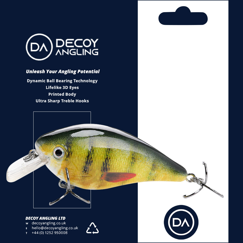 Medium Perch Crankbait Floating Lure (75mm) - 3 Pack - Decoy Angling