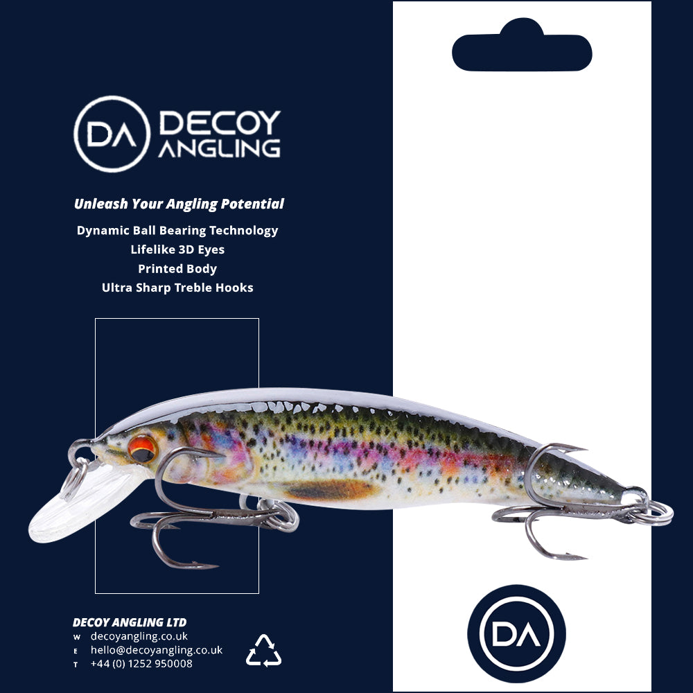 Small Rainbow Trout Crankbait Floating Lure (50mm) - 3 Pack - Decoy Angling