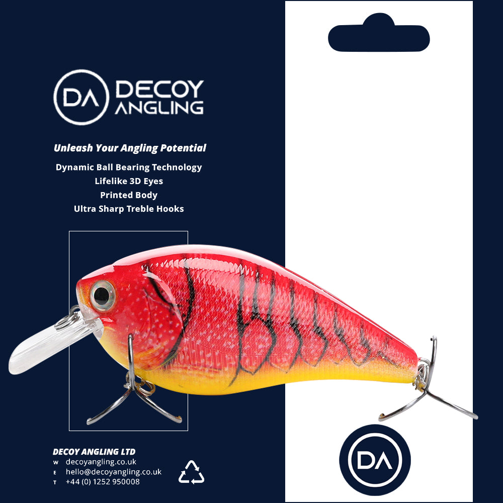 Large Hot Cray Crankbait Floating Lure (82mm) - 3 Pack - Decoy Angling