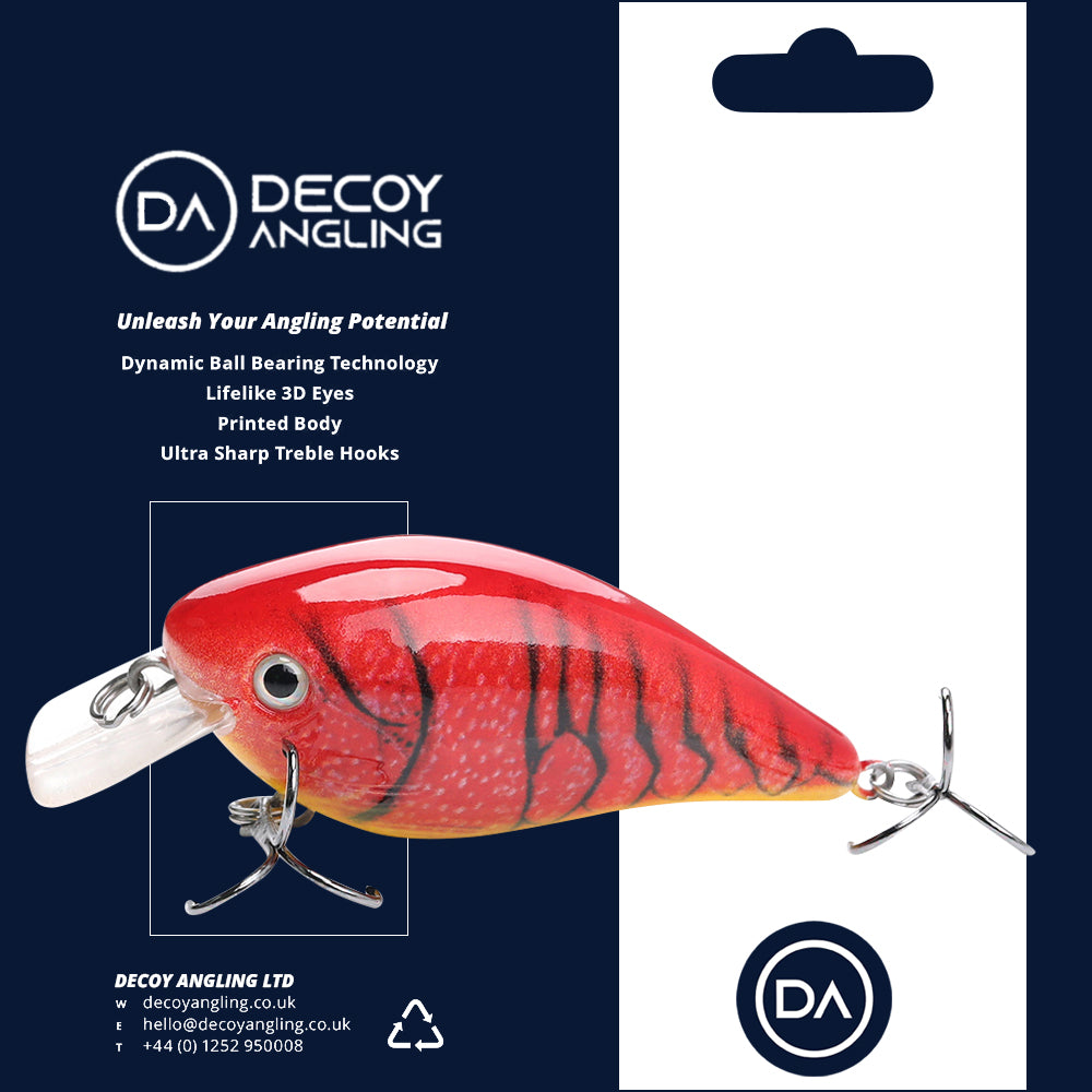 Medium Hot Cray Crankbait Floating Lure (75mm) - Decoy Angling