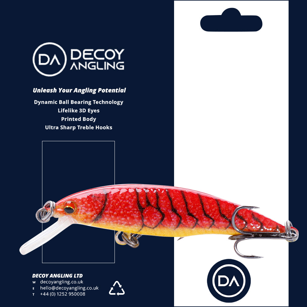 Small Hot Cray Crankbait Floating Lure (50mm) - 3 Pack - Decoy Angling