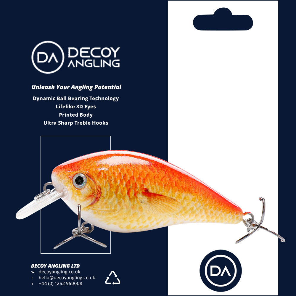 Medium Goldfish Crankbait Floating Lure (75mm) - 3 Pack - Decoy Angling