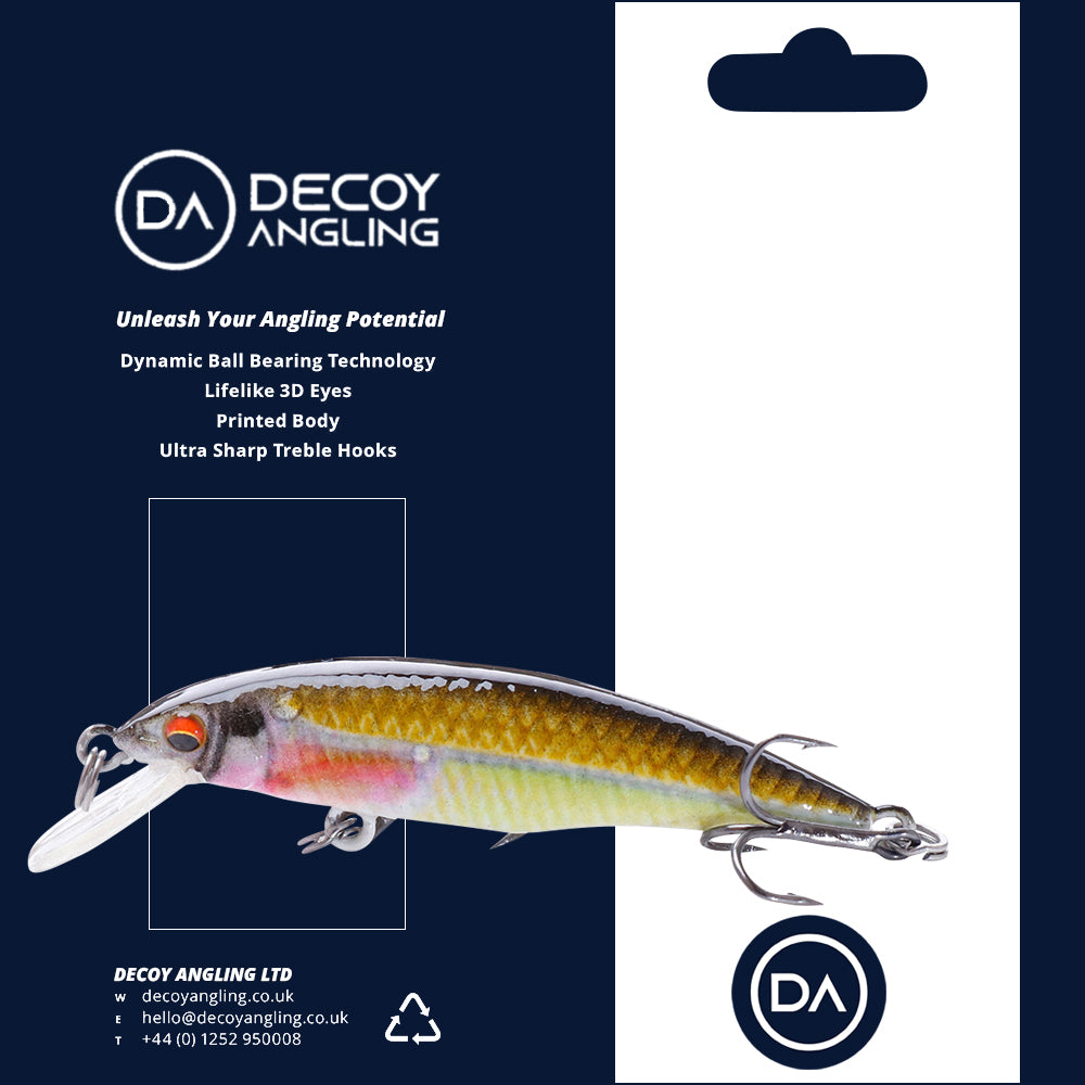 Small Rainbow Crankbait Floating Lure (50mm) - 3 Pack - Decoy Angling