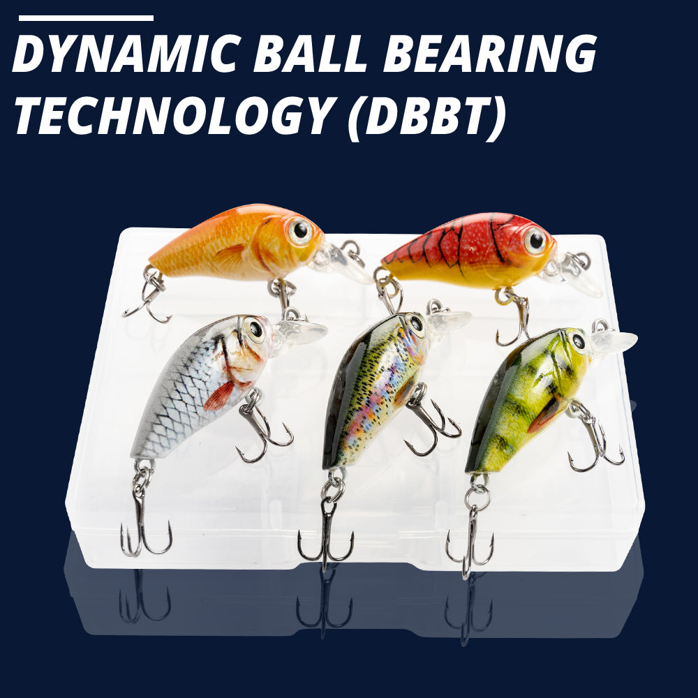 X Small Twister Mixed Crankbait Floating Lure (36mm) - 5 Pack - Decoy Angling