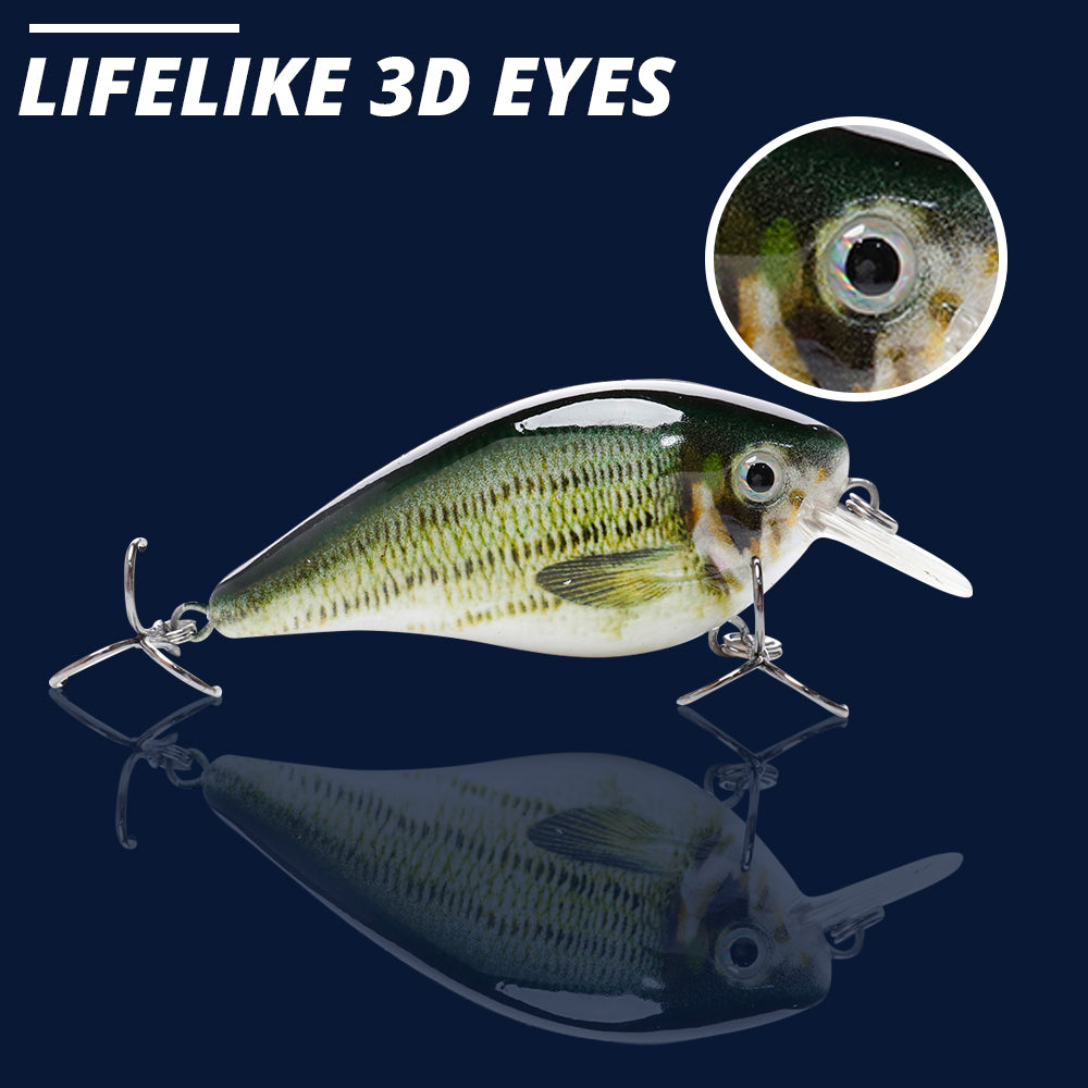 Medium Bass Crankbait Floating Lure (75mm) - 3 Pack - Decoy Angling
