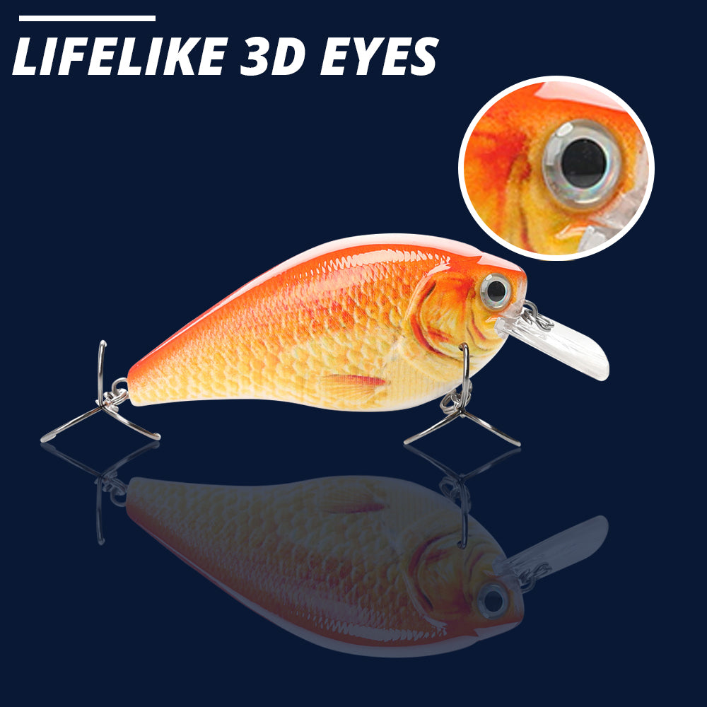 Large Goldfish Crankbait Floating Lure (82mm) - 3 Pack - Decoy Angling
