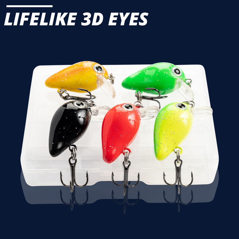 Micro Neo Mixed Crankbait Floating Lure (28mm) - 5 Pack - Decoy Angling