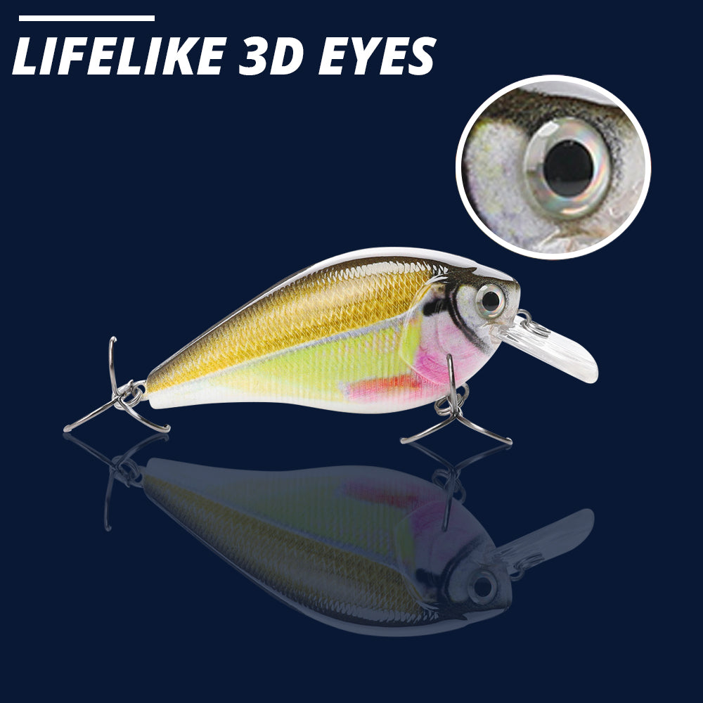 Large Rainbow Crankbait Floating Lure (82mm) - 3 Pack - Decoy Angling