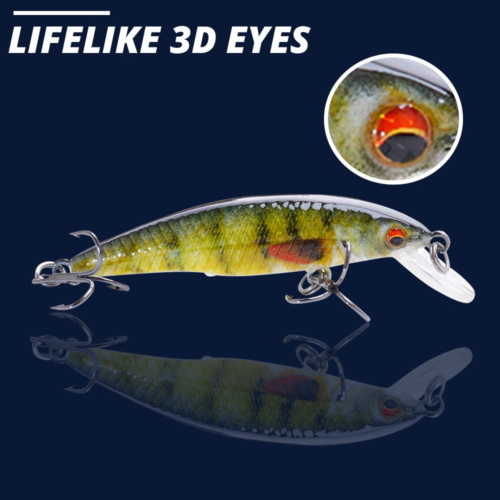 Small Perch Crankbait Floating Lure (50mm) - 3 Pack - Decoy Angling
