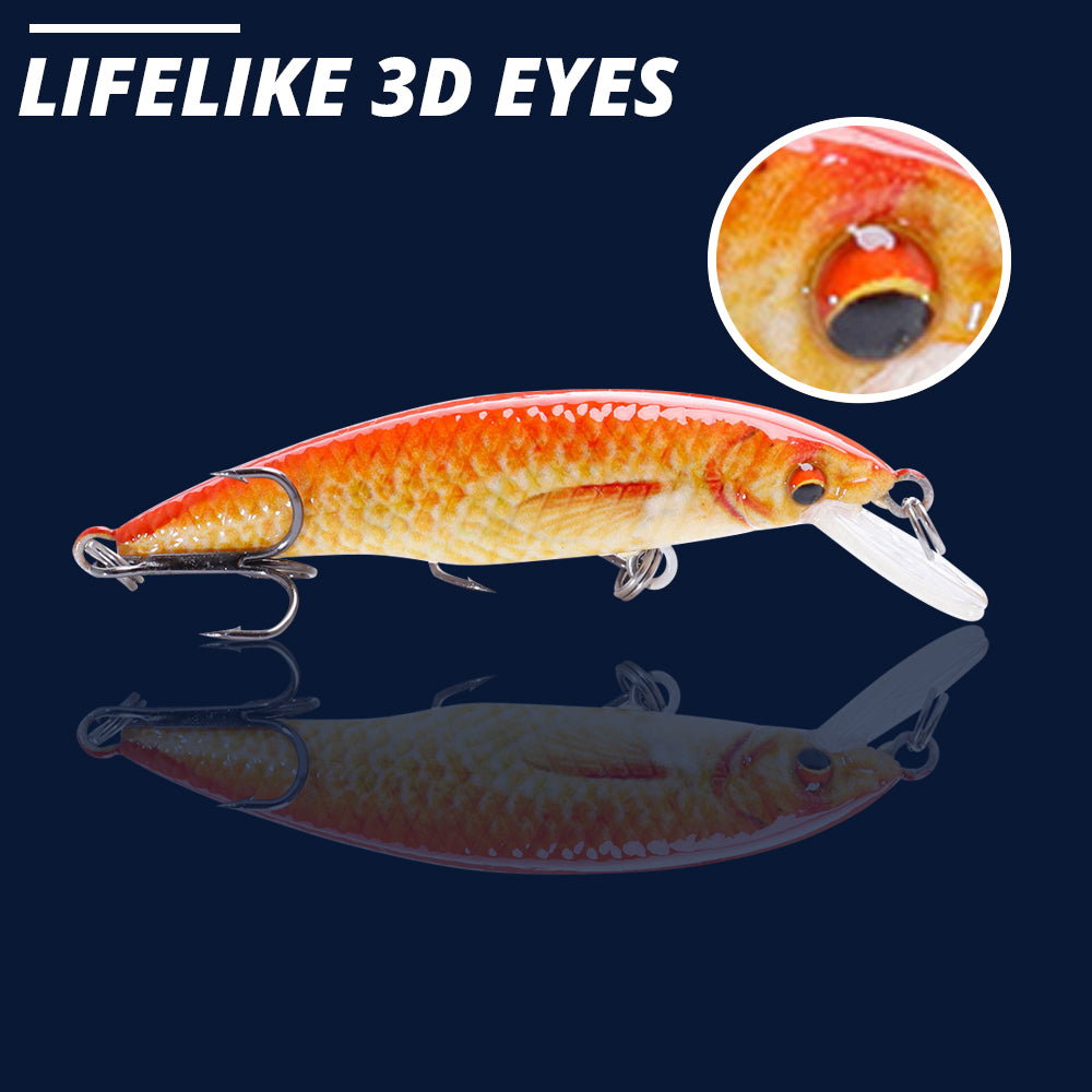 Small Goldfish Crankbait Floating Lure (50mm) - 3 Pack - Decoy Angling
