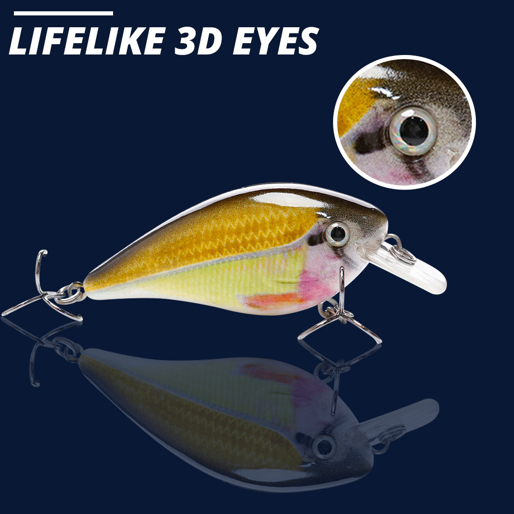 Medium Rainbow Crankbait Floating Lure (75mm) - Decoy Angling