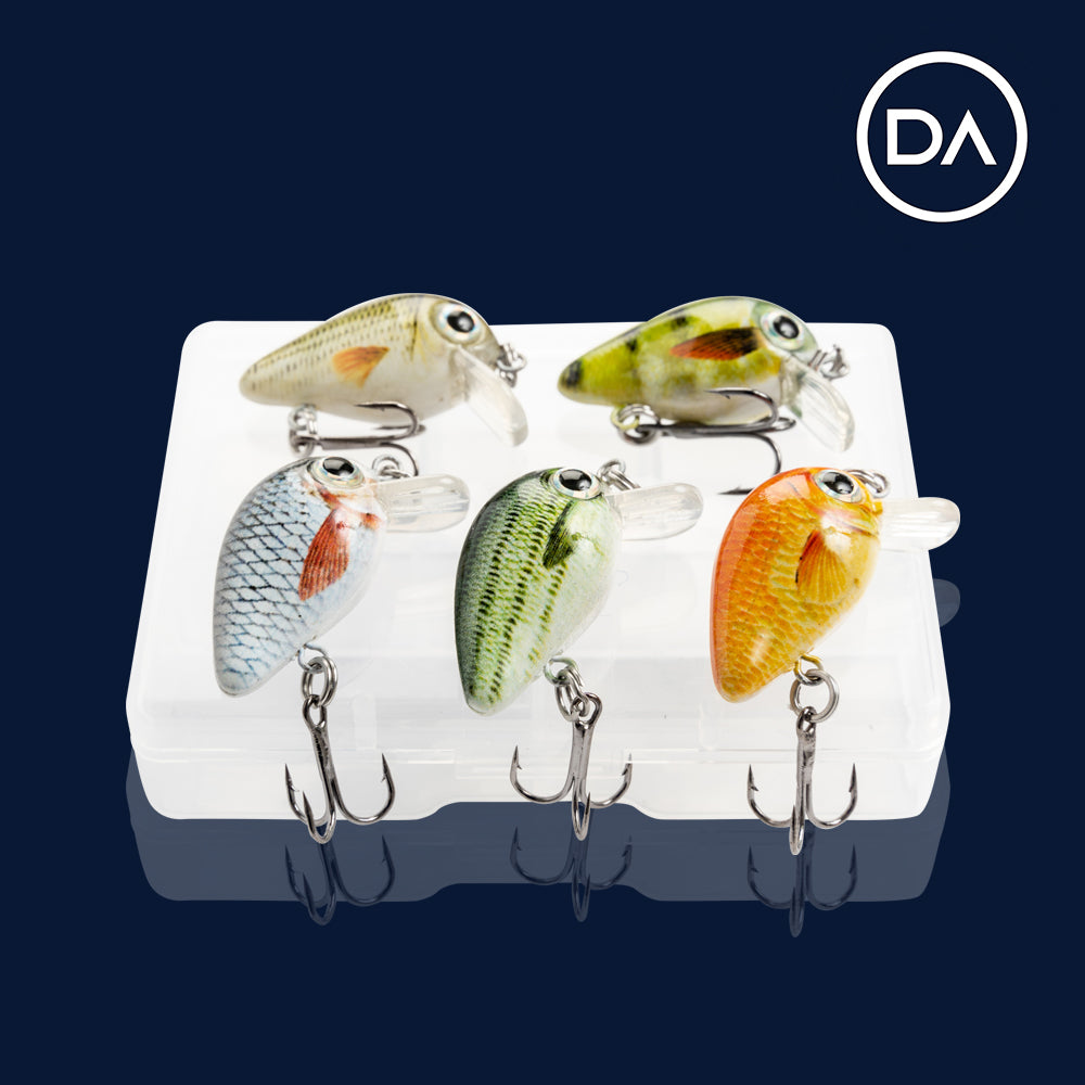 Micro Naturalz Mixed Crankbait Floating Lure (28mm) - 5 Pack - Decoy Angling