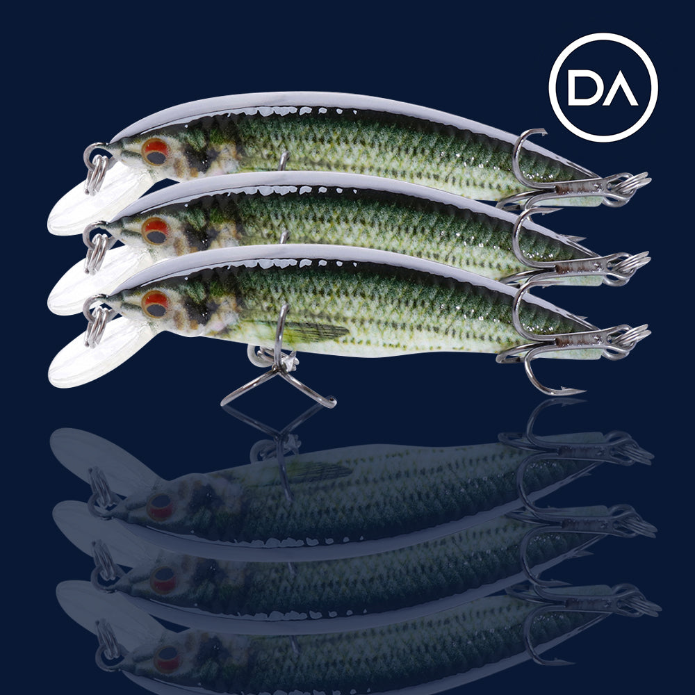 Small Bass Crankbait Floating Lure (50mm) - 3 Pack - Decoy Angling