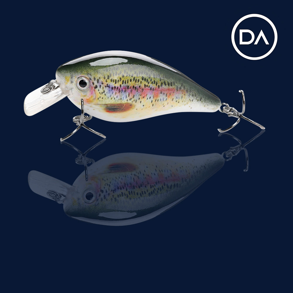 Medium Rainbow Trout Crankbait Floating Lure (75mm) - Decoy Angling