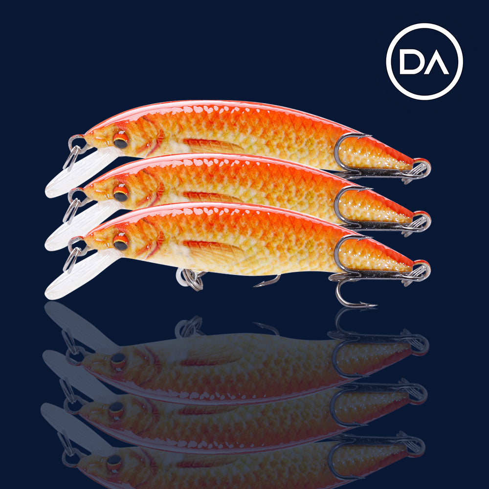 Small Goldfish Crankbait Floating Lure (50mm) - 3 Pack - Decoy Angling