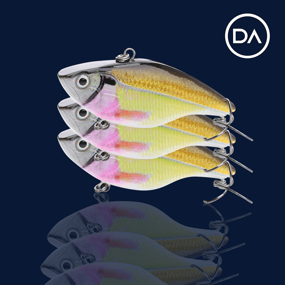 Large Rainbow Swimbait Sinking Lure (70mm) - 3 Pack - Decoy Angling
