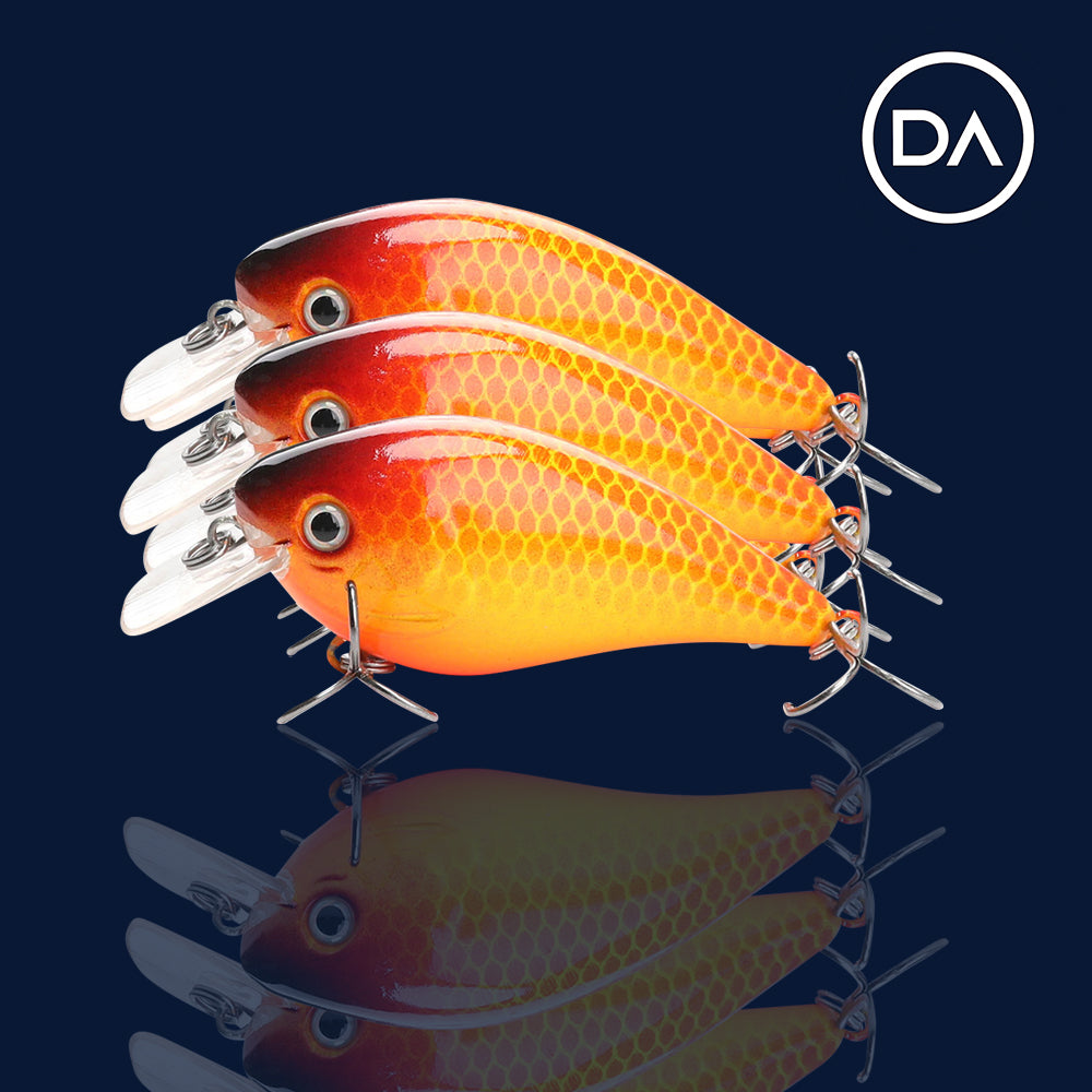Medium Koi Crankbait Floating Lure (75mm) - 3 Pack - Decoy Angling