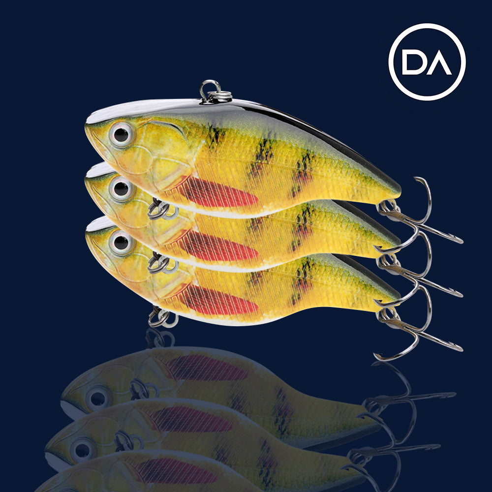 Large Perch Swimbait Sinking Lure (70mm) - 3 Pack - Decoy Angling