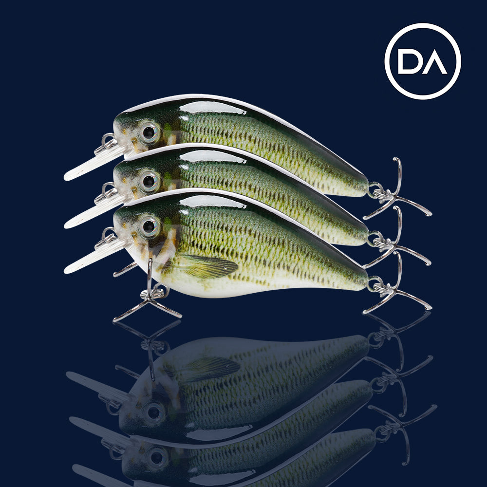 Medium Bass Crankbait Floating Lure (75mm) - 3 Pack - Decoy Angling