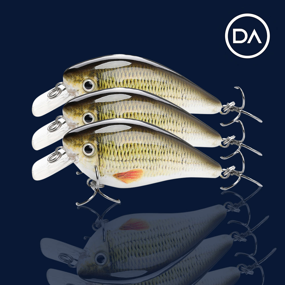 Medium Rudd Crankbait Floating Lure (75mm) - 3 Pack - Decoy Angling