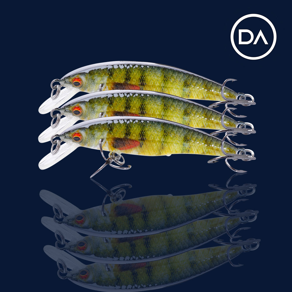 Small Perch Crankbait Floating Lure (50mm) - 3 Pack - Decoy Angling
