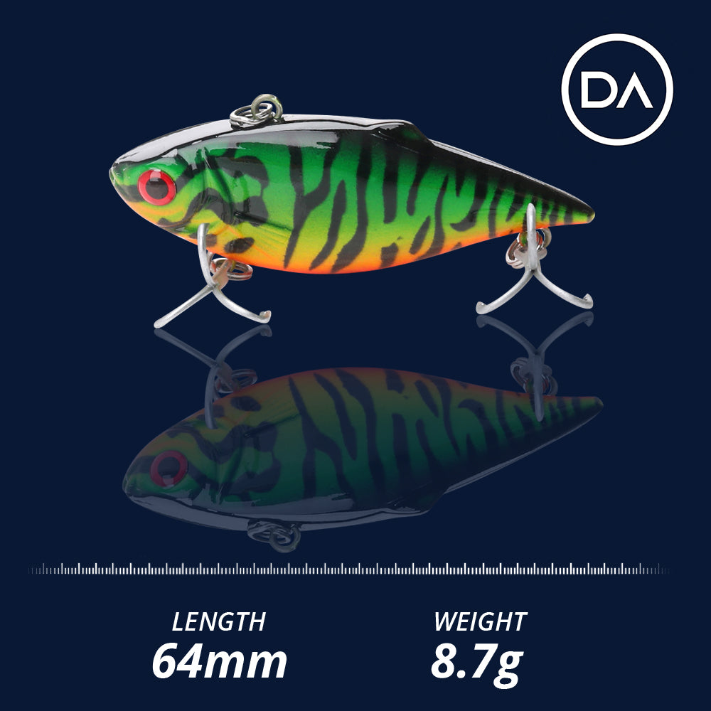 Small Hot Perch Swimbait Sinking Lure (64mm) - 3 Pack - Decoy Angling