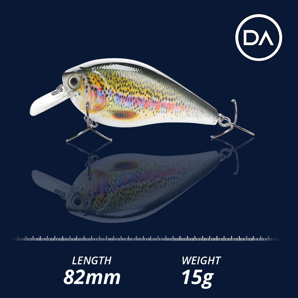 Large Rainbow Trout Crankbait Floating Lure (82mm) - Decoy Angling