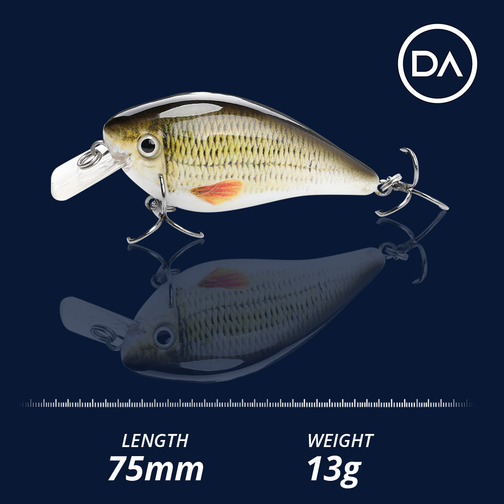 Medium Rudd Crankbait Floating Lure (75mm) - 3 Pack - Decoy Angling