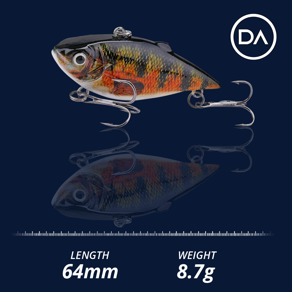 Small Deep Perch Swimbait Sinking Lure (64mm) - 3 Pack - Decoy Angling
