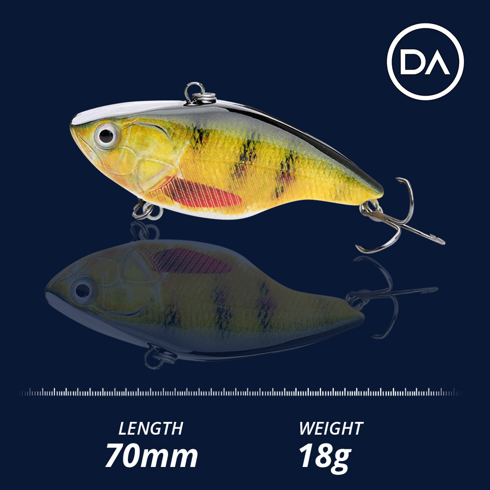 Large Perch Swimbait Sinking Lure (70mm) - 3 Pack - Decoy Angling