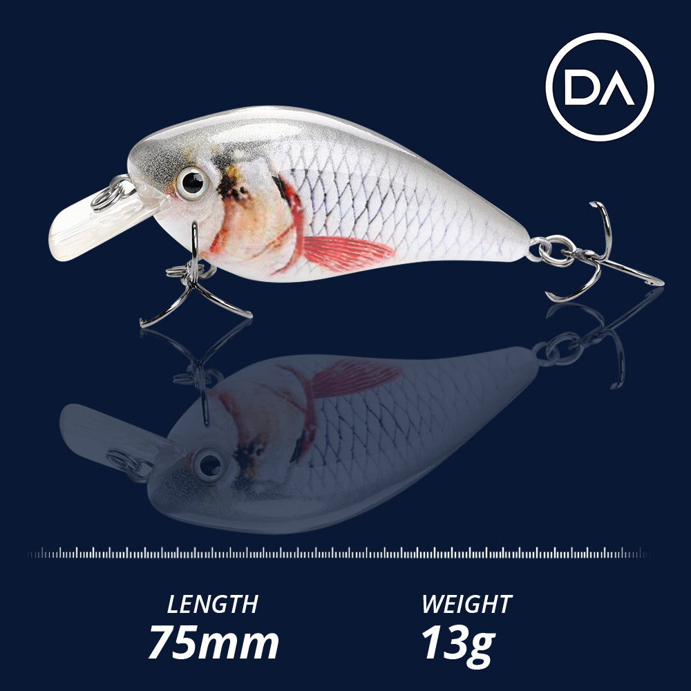 Medium Roach Crankbait Floating Lure (75mm) - 3 Pack - Decoy Angling