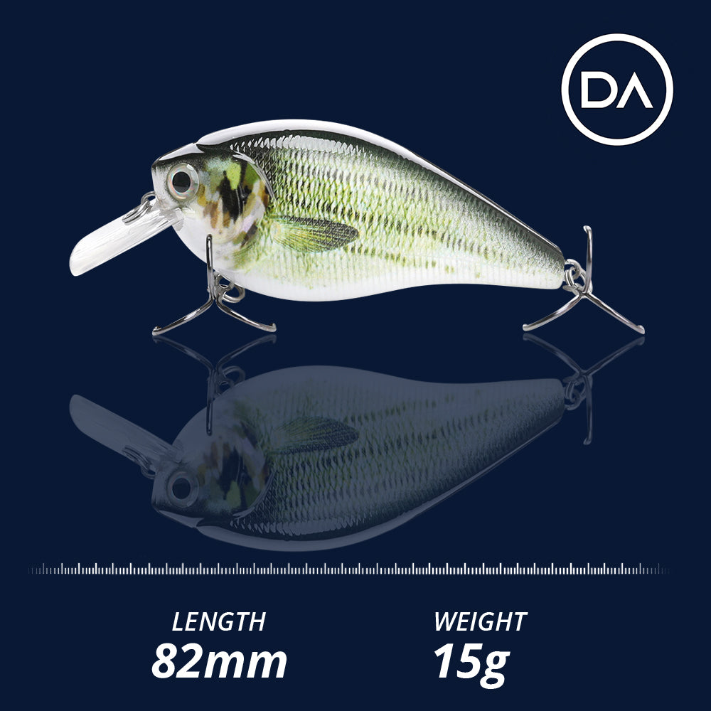 Large Bass Crankbait Floating Lure (82mm) - 3 Pack - Decoy Angling