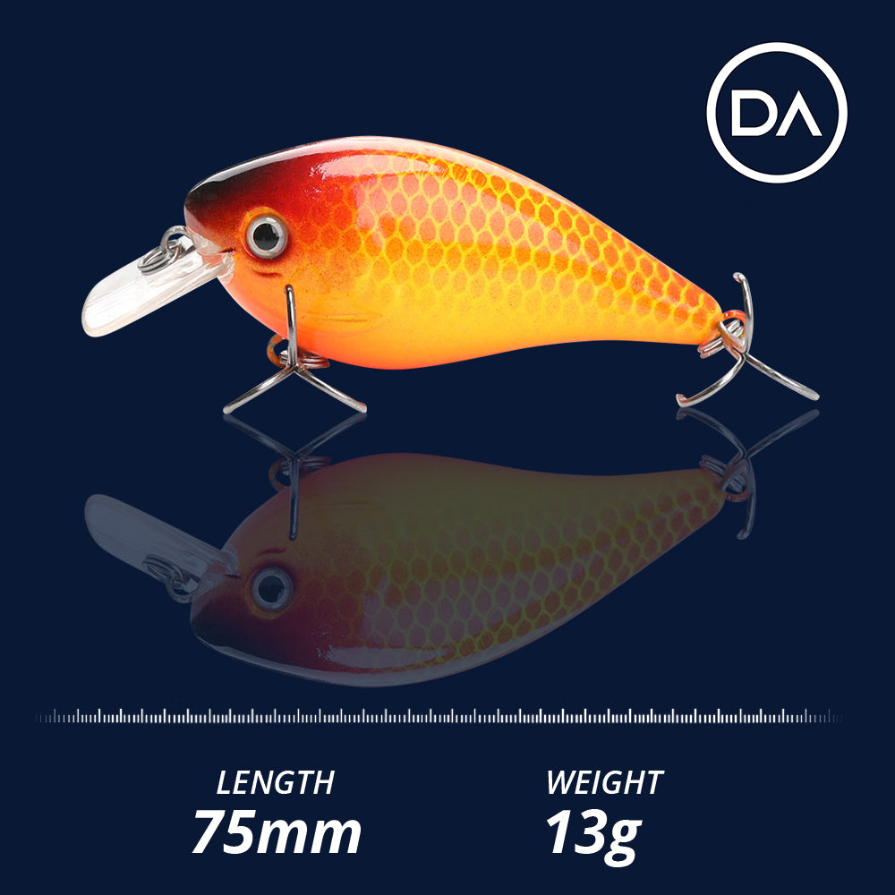 Medium Koi Crankbait Floating Lure (75mm) - 3 Pack - Decoy Angling