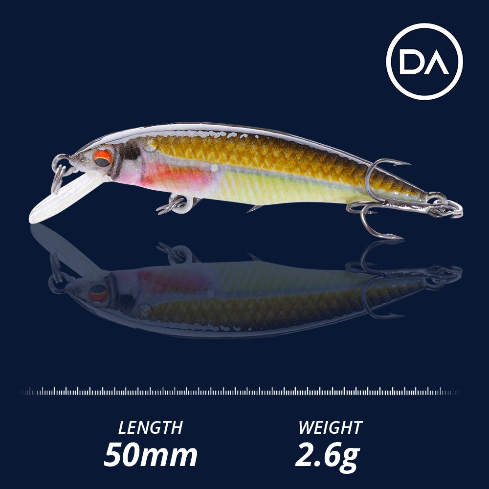 Small Rainbow Crankbait Floating Lure (50mm) - Decoy Angling