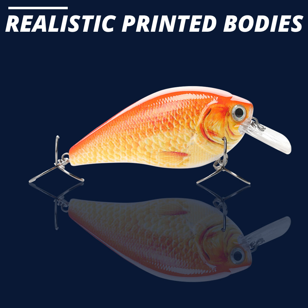 Large Goldfish Crankbait Floating Lure (82mm / 15g) - 3 Pack - Perfect For Pike