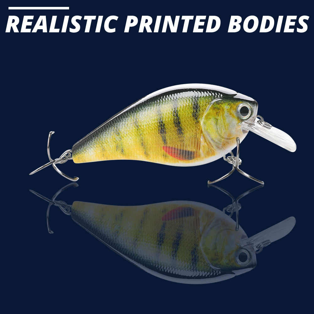 Large Perch Crankbait Floating Lure (82mm) - 3 Pack - Decoy Angling