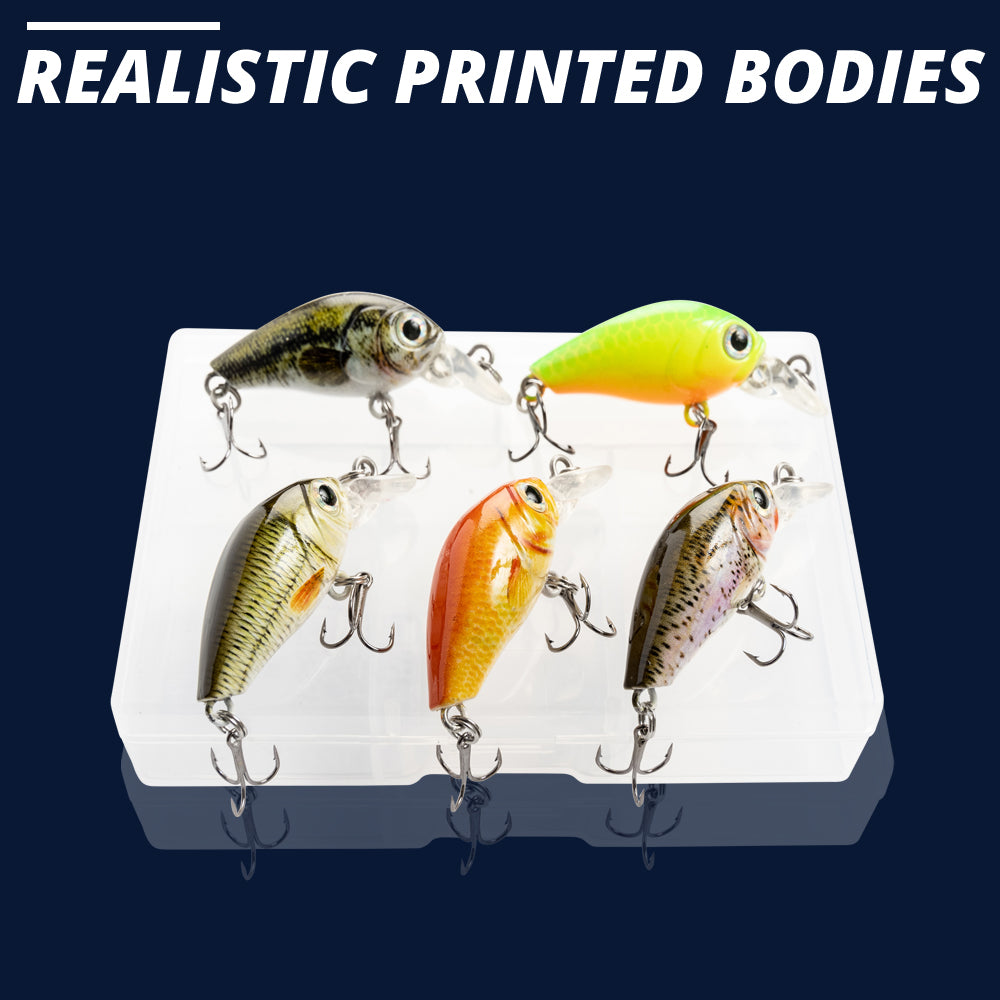 X Small Typhoon Mixed Crankbait Floating Lure (36mm) - 5 Pack - Decoy Angling