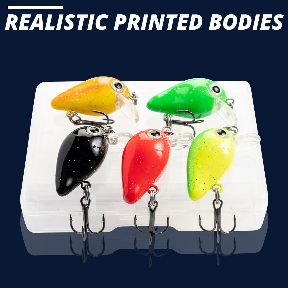 Micro Neo Mixed Crankbait Floating Lure (28mm) - 5 Pack - Decoy Angling