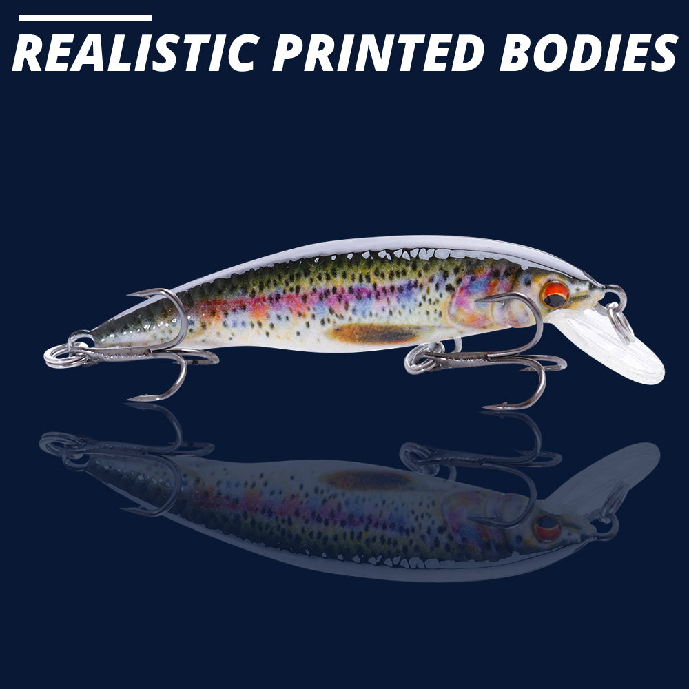 Small Rainbow Trout Crankbait Floating Lure (50mm) - 3 Pack - Decoy Angling