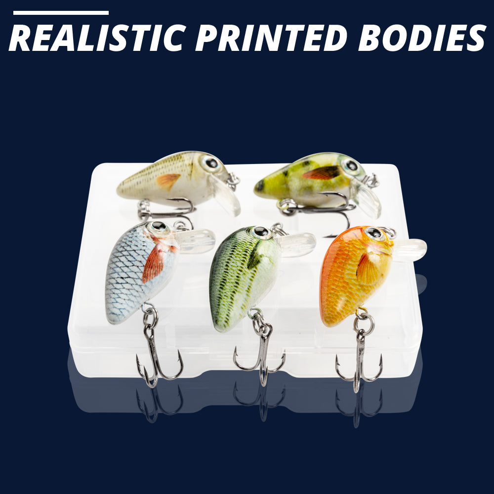 Micro Naturalz Mixed Crankbait Floating Lure (28mm) - 5 Pack - Decoy Angling