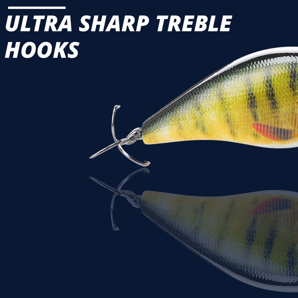 Large Perch Crankbait Floating Lure (82mm) - Decoy Angling