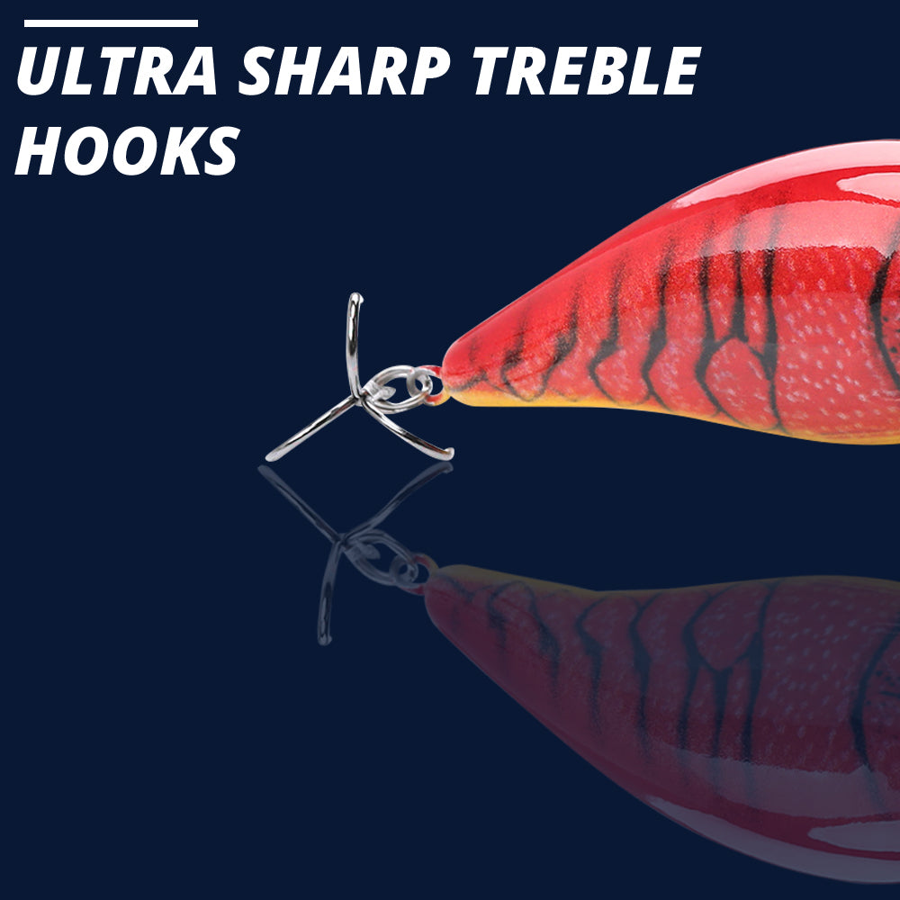 Medium Hot Cray Crankbait Floating Lure (75mm) - Decoy Angling
