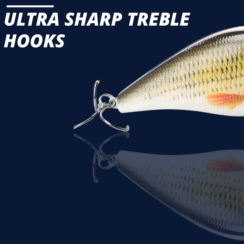 Large Rudd Crankbait Floating Lure (82mm / 15g) - 3 Pack - Perfect For Pike