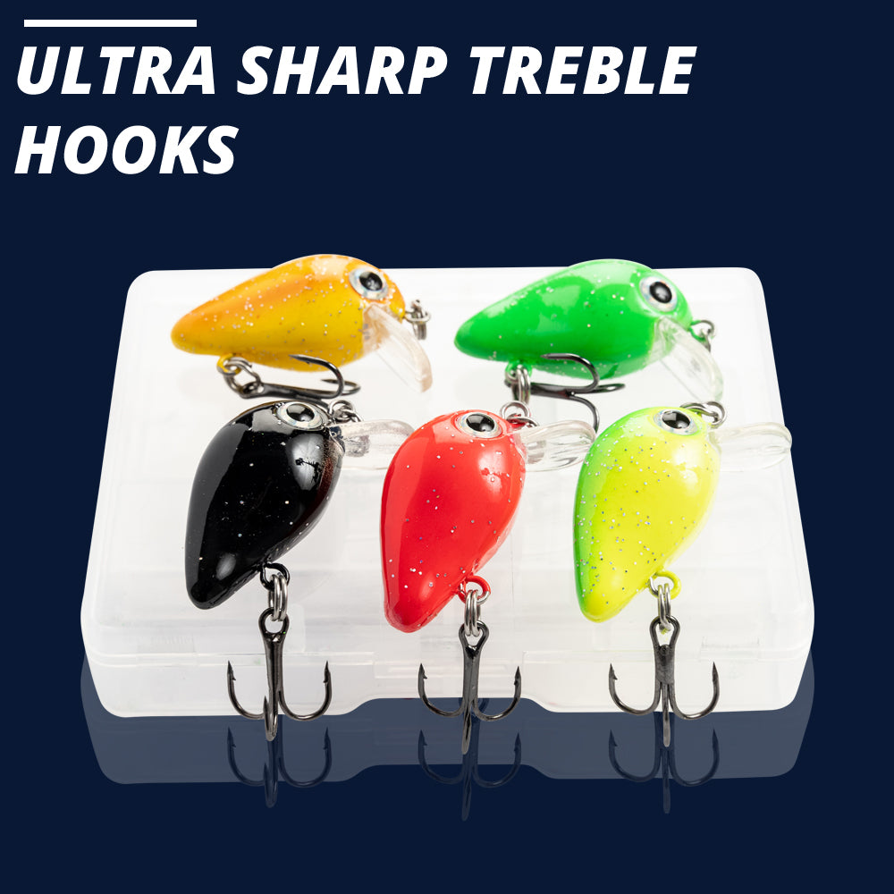 Micro Neo Mixed Crankbait Floating Lure (28mm) - 5 Pack - Decoy Angling