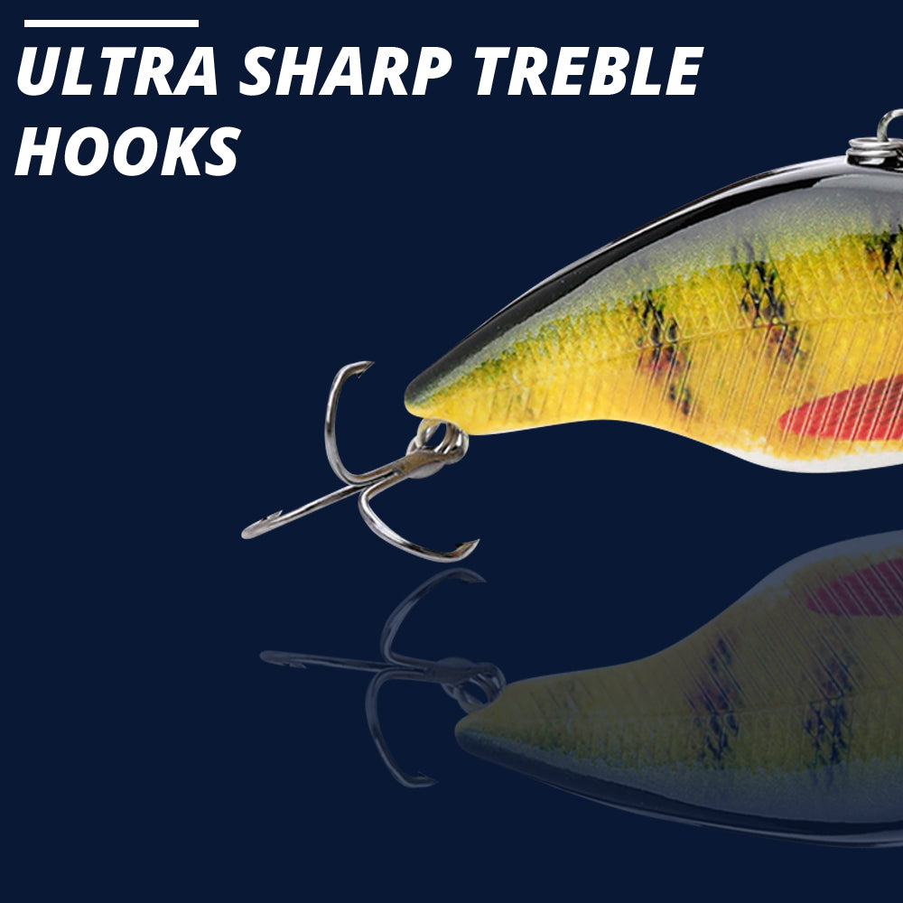 Large Perch Swimbait Sinking Lure (70mm) - 3 Pack - Decoy Angling