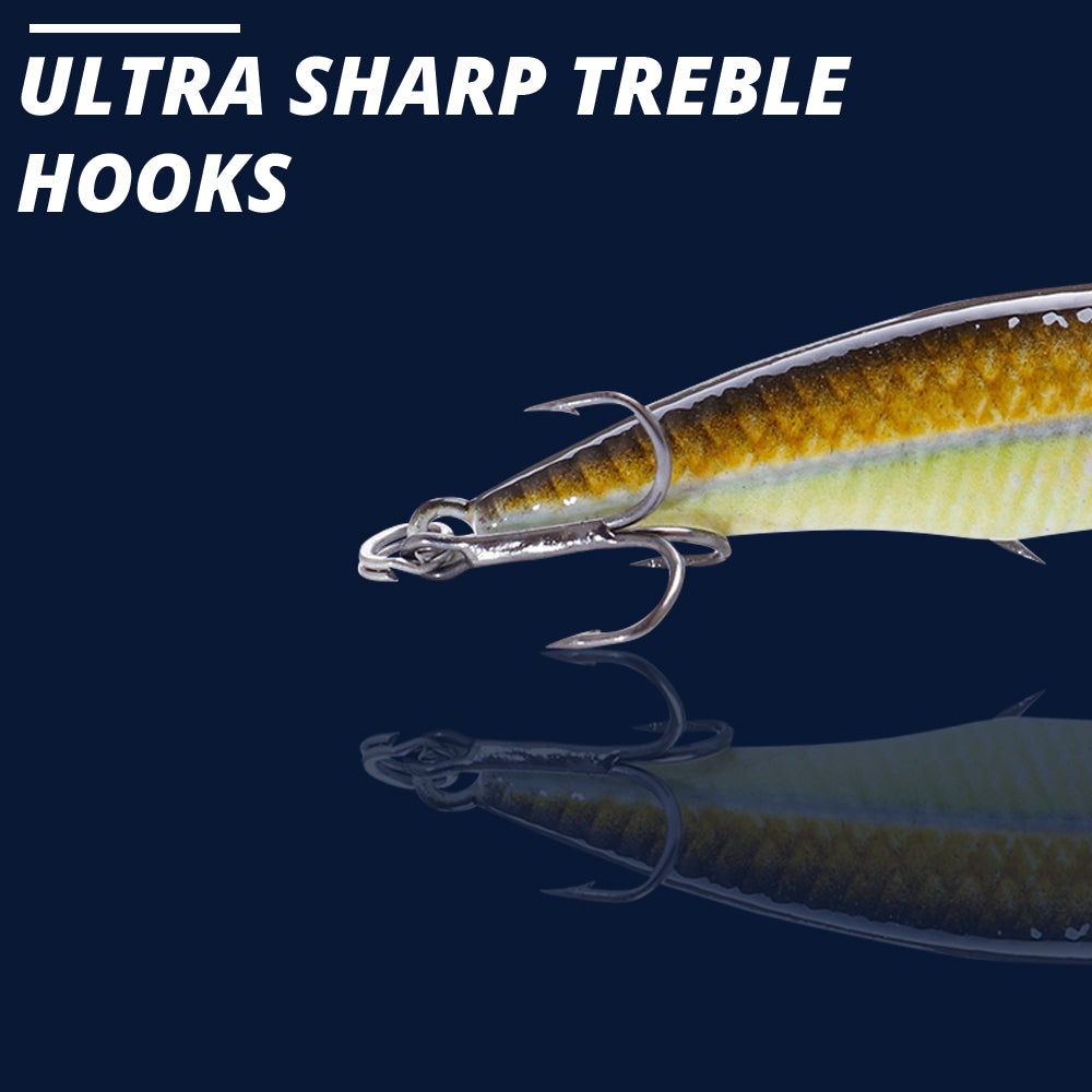 Small Rainbow Crankbait Floating Lure (50mm) - 3 Pack - Decoy Angling