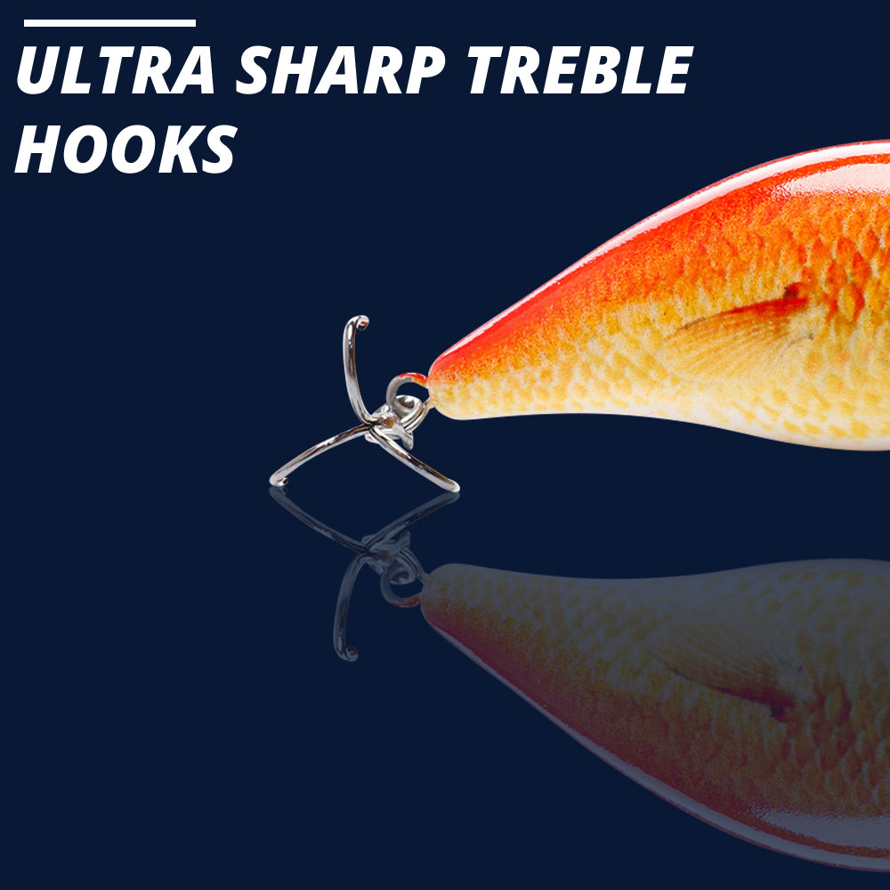 Medium Goldfish Crankbait Floating Lure (75mm) - 3 Pack - Decoy Angling