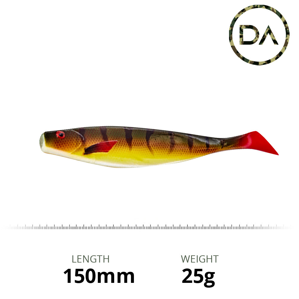 Decoy Angling - Perch Soft Plastic Shad Lure (150mm)