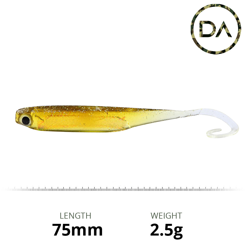 Decoy Angling - Mustard Soft Plastic Drop Shot Grub Lure (75mm)