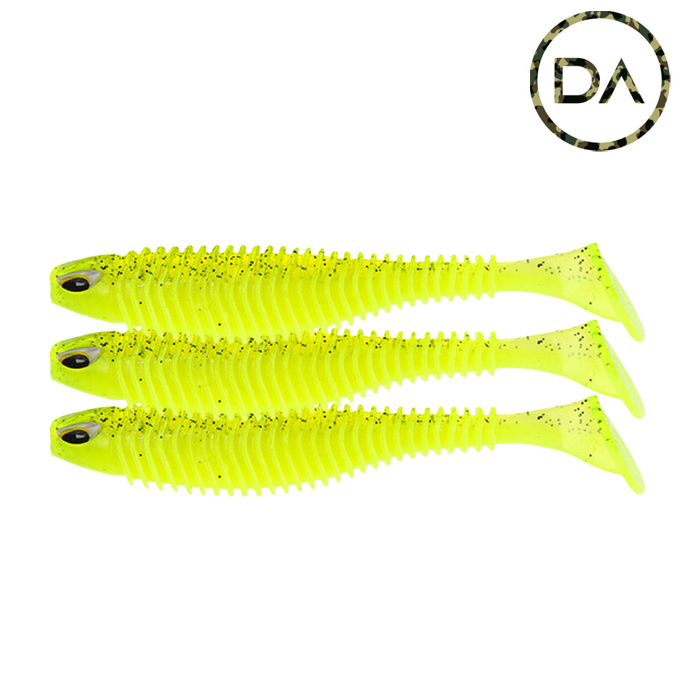 Decoy Angling - Fluro Soft Plastic VIB Critter Lure (110mm) - 3 Pack